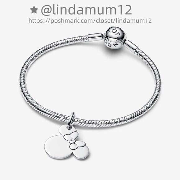 Pandora Disney Minnie Mouse Engravable Dangle Charm - Picture 3 of 7